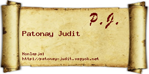 Patonay Judit névjegykártya